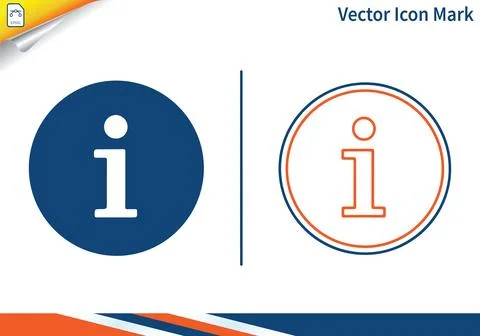Information icon with circle for help and support guidance. Illustrazione stock