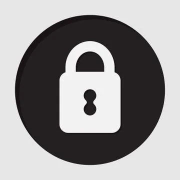 Information icon - closed padlock Stock Illustration