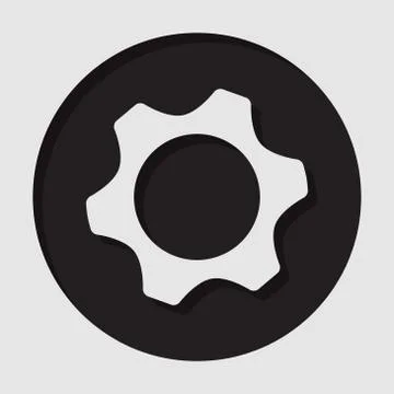 Information icon - cogwheel Stock Illustration