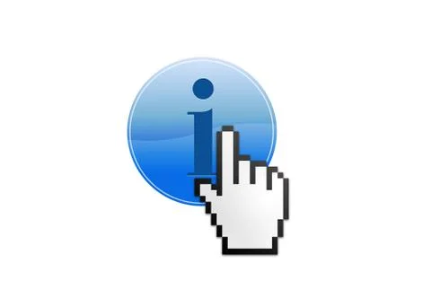 Information icon with cursor Stock Photos