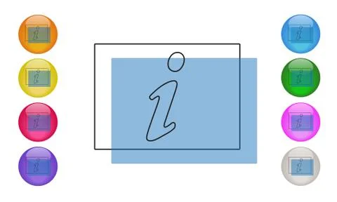 Information Icon Design with shadow. Vector illustration EPS 10 Stock Illustration