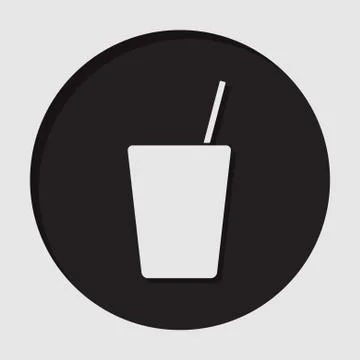 Information icon - drink with straw Stock Illustration