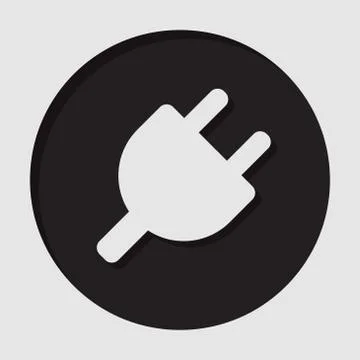 Information icon - electrical plug symbol Stock Illustration
