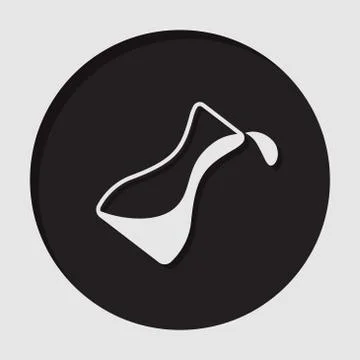 Information icon - flask with a drop Stock Illustration