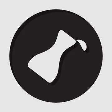 Information icon - flask with a drop Illustrazione stock