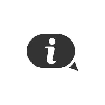 Information icon flat Illustrazione stock