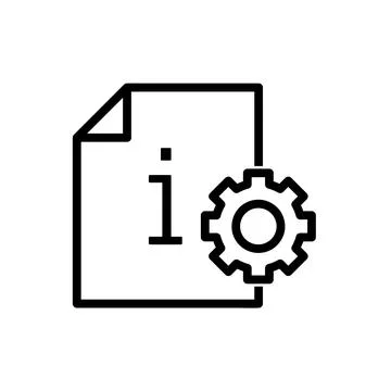 Information icon. Flat pictogram for web. Line stroke. Simple info guide symb Stock Illustration