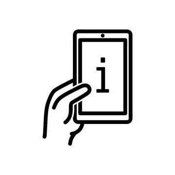 Information icon. Flat pictogram for web. Line stroke. Simple info guide symb Stock Illustration