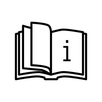 Information icon. Flat pictogram for web. Line stroke. Simple info guide symb Stock Illustration