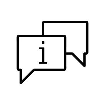 Information icon. Flat pictogram for web. Line stroke. Simple info guide symb Stock Illustration