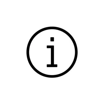 Information icon. Flat pictogram for web. Line stroke. Simple info guide symb Stock Illustration