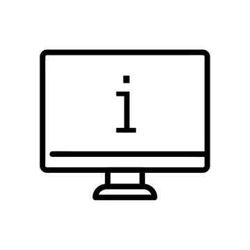 Information icon. Flat pictogram for web. Line stroke. Simple info guide symb Stock Illustration
