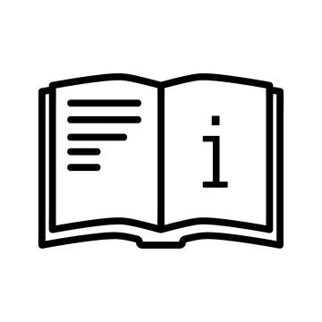 Information icon. Flat pictogram for web. Line stroke. Simple info guide symb Stock Illustration