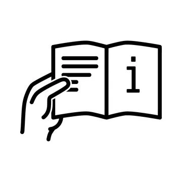 Information icon. Flat pictogram for web. Line stroke. Simple info guide symb Stock Illustration