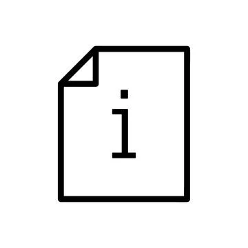 Information icon. Flat pictogram for web. Line stroke. Simple info guide symb Stock Illustration