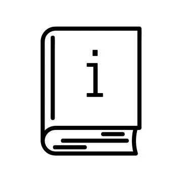 Information icon. Flat pictogram for web. Line stroke. Simple info guide symb Stock Illustration