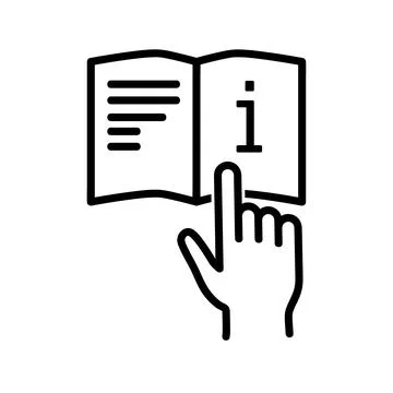 Information icon. Flat pictogram for web. Line stroke. Simple info guide symb Stock Illustration
