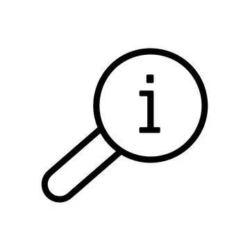 Information icon. Flat pictogram for web. Line stroke. Simple info guide symb Stock Illustration