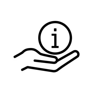Information icon. Flat pictogram for web. Line stroke. Simple info guide symb Stock Illustration