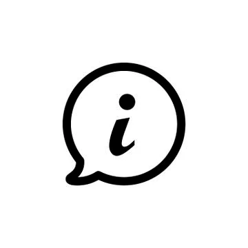 Information icon in flat style, Info symbol Stock Illustration