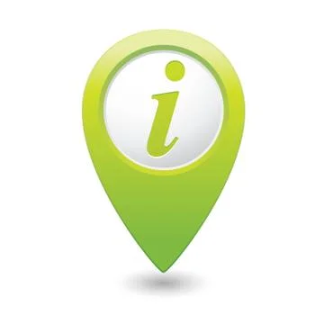 Information icon green map pointer Stock Illustration