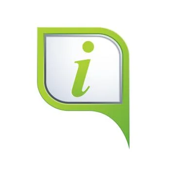 Information icon on green pointer Stock Illustration