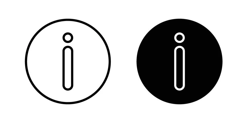 Information icon illustration vector, icon set for apps Illustrazione stock