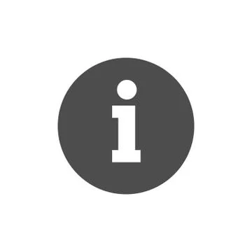 Information icon, info sign, vector illustration. Flat design. Illustrazione stock