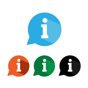 Information icon, info sign, vector illustration. Flat design. Illustrazione stock