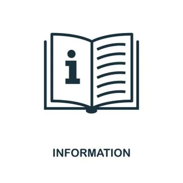 Information icon. Monochrome style design from business icon collection. UI Stock Illustration