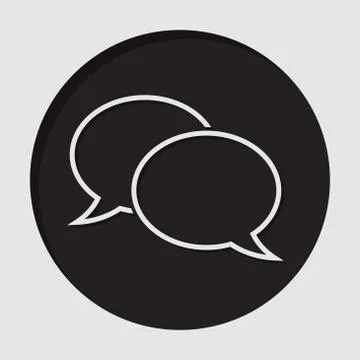 Information icon - outline speech bubbles Stock Illustration