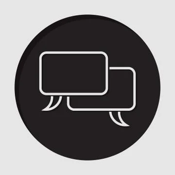Information icon, outline speech bubbles Stock Illustration