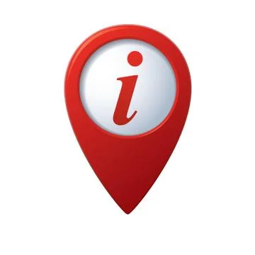 Information icon red map pointer Stock Illustration