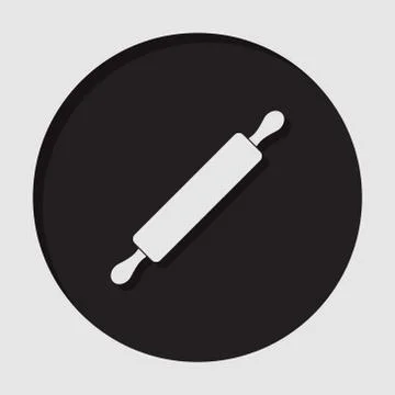 Information icon - rolling pin Illustrazione stock