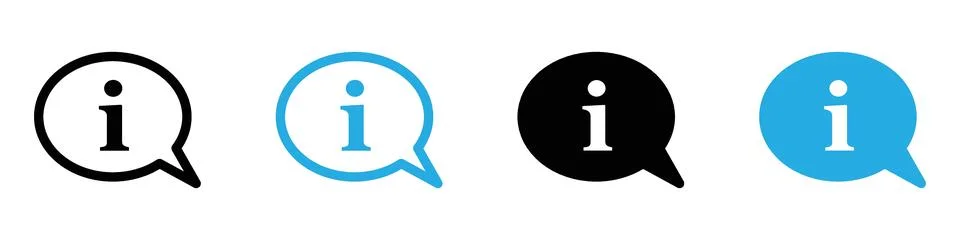 Information Icon Signifying Data, Knowledge Sharing, and Digital Communicatio Stockillustratie