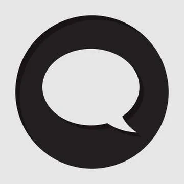 Information icon - speech bubble Illustrazione stock