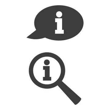 Information icon in two versions. Stock Illustration