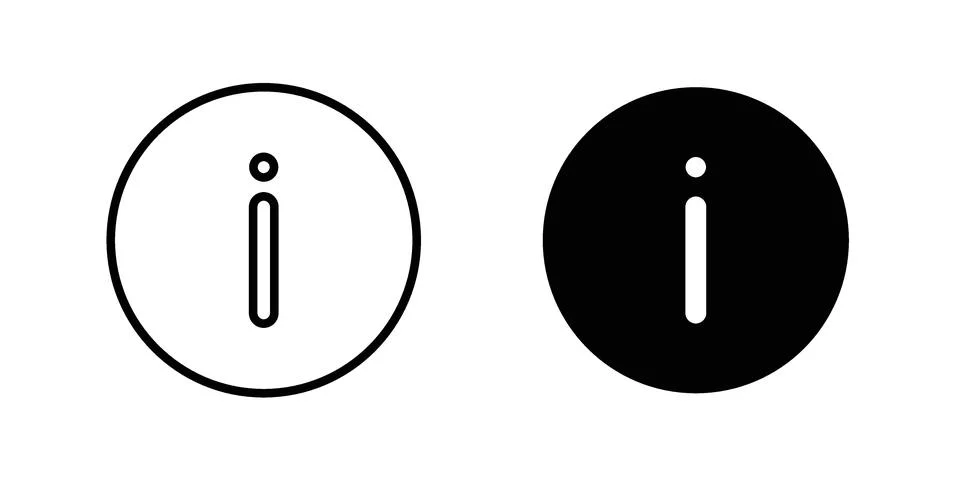 Information icon vector concepts, line and silhouette style Stock Illustration