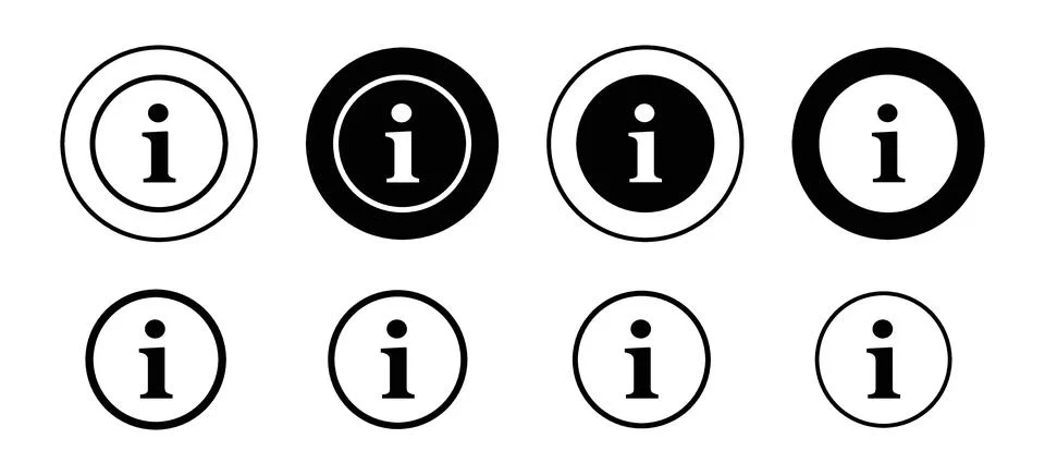 Information icon vector set collection for web Stock Illustration