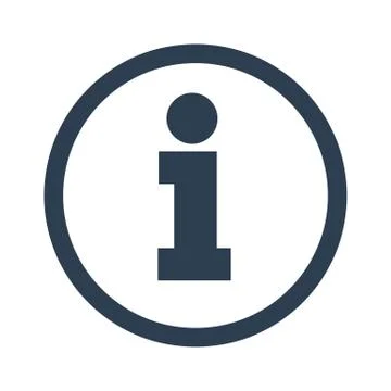 Information icon on white background. Stock Illustration