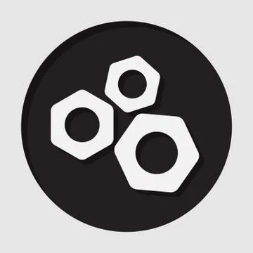 Information icon - white nuts Stock Illustration