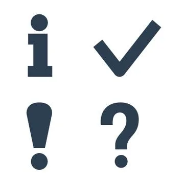 Information icons set on white background. Stock Illustration