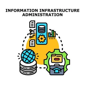 Information infrastructure administration managing global data networks Stock Illustration