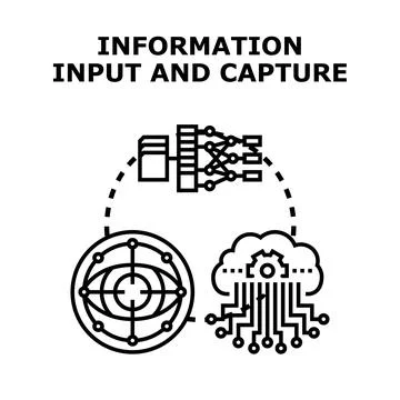 Information input and capture process automation technology Illustrazione stock