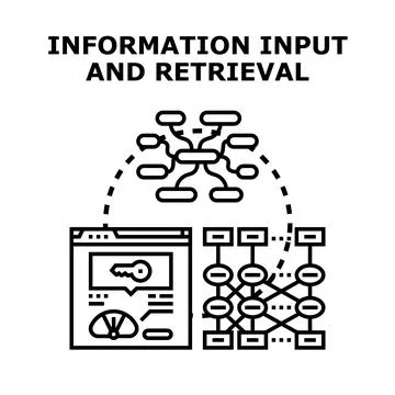 Information input and retrieval processing concept Stock Illustration
