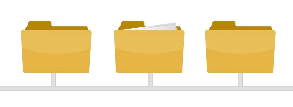 Information inside a folder illustration design on white Stock Illustration