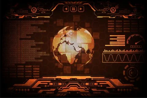 Information interface about the world. Stock-Illustration