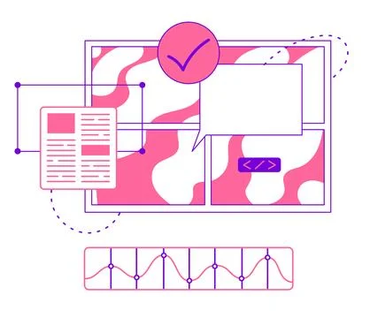 Information interface window design data Illustrazione stock