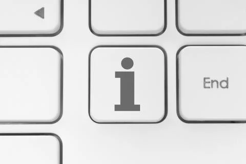 Information keyboard button. Stock Photos