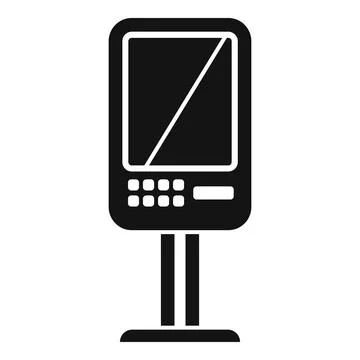 Information kiosk with blank screen showing important information Stock Illustration